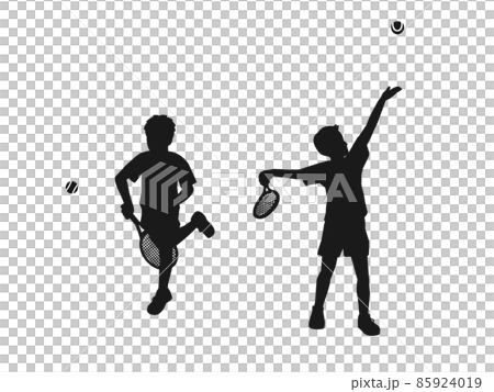 テニス シルエット 男子テニス部 クラブ活動 部活 スポーツ 男の子 イラスト テニス シルエット 男子テニス部 クラブ活動 部活 スポーツ 男の子 イラスト 85924019