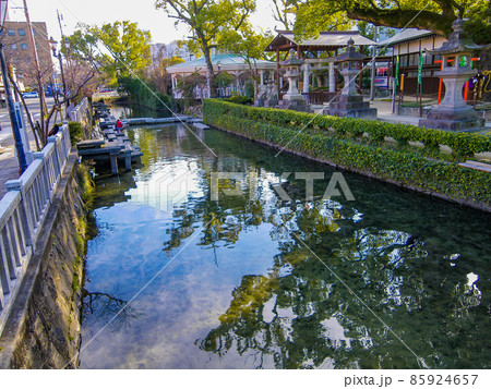 佐賀県佐賀市の佐嘉神社の川 85924657