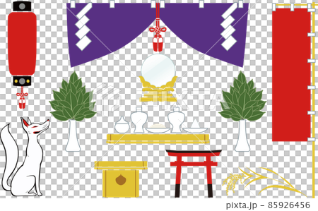 狛狐と神棚素材の詰め合わせ 85926456