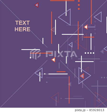 Abstract background with dynamic lines and triangles. Vector simple style design. Minimal backdrop illustration 85928013