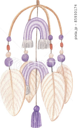 Very Peri boho nursery set concept watercolor clipart png 85930174