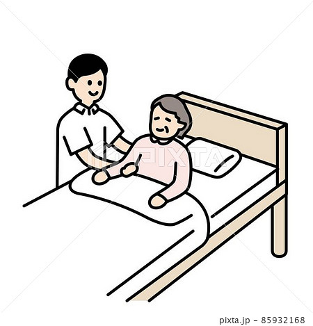介護現場の動作や介護職人物のイラスト 85932168