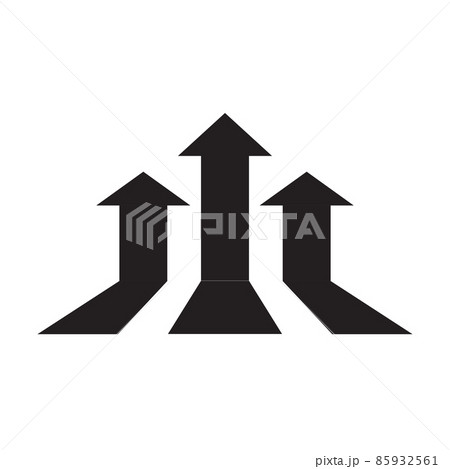 three arrows up icon vector for graphic design, logo, website, social media, mobile app, UI illustration 85932561