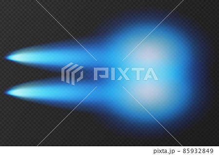 Blue transparent car headlight top view on dark background Blue transparent car headlight top view on dark background 85932849