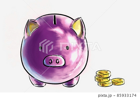 威圧感のあるブタの貯金箱 85933174