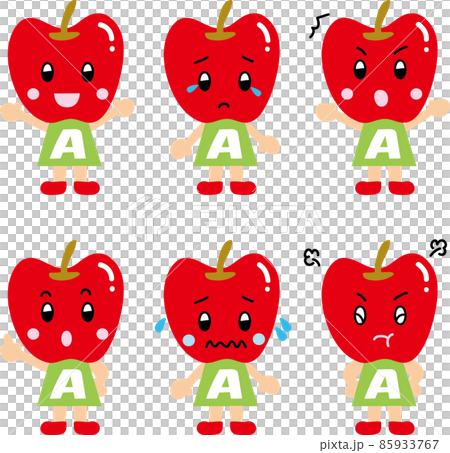 用於食品教育和英語教材的蘋果字符集 用於食品教育和英語教材的蘋果字符集 85933767
