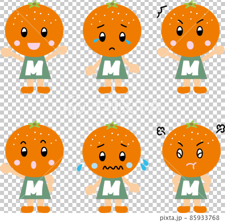 用於食品教育和英語教材的橘子字符集 85933768