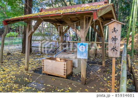 二宮神社　御神水　御手洗の池　水源地　聖地　パワースポット 85934601