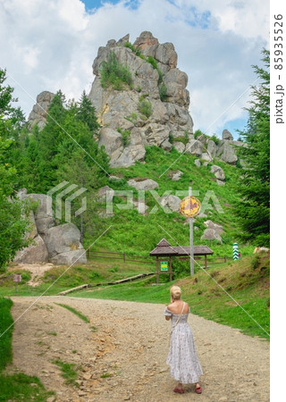 The rock complex of Tustan in Ukraine 85935526