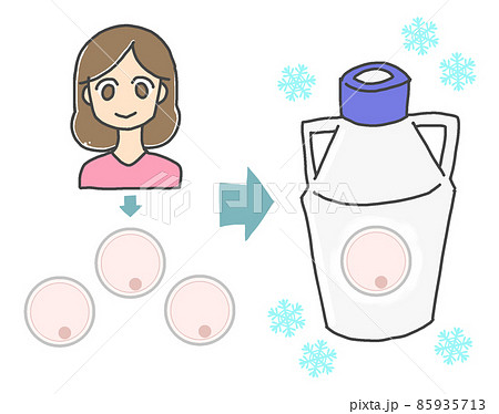 卵子凍結のイラスト(透過png) 卵子凍結のイラスト(透過png) 85935713