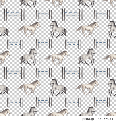 Jockey on horse. Black horse Jumping. Equestrian Events. Show Jumping Competition. Watercolor painting illustration pattern seamless Jockey on horse. Black horse Jumping. Equestrian Events. Show Jumping Competition. Watercolor painting illustration pattern seamless 85936034