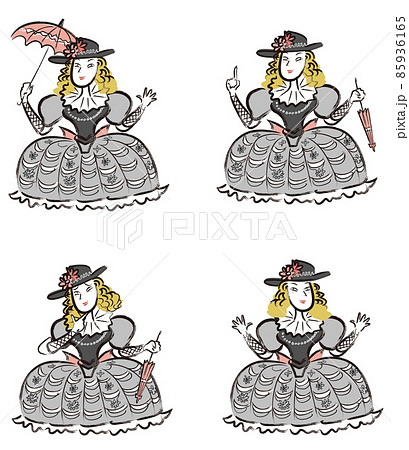 西洋風の雰囲気の夫人 85936165