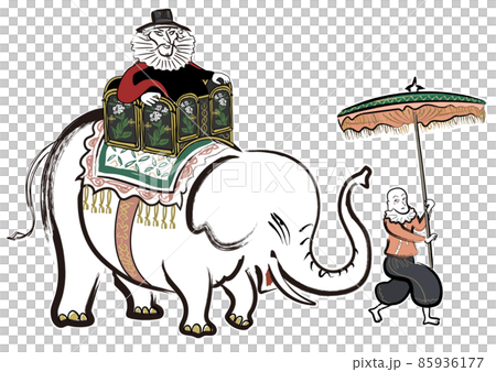 南蛮人とゾウ 85936177