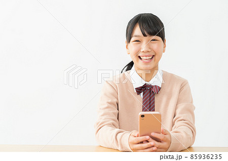 中学生　高校生　女性　勉強　受験　教育　学習 85936235