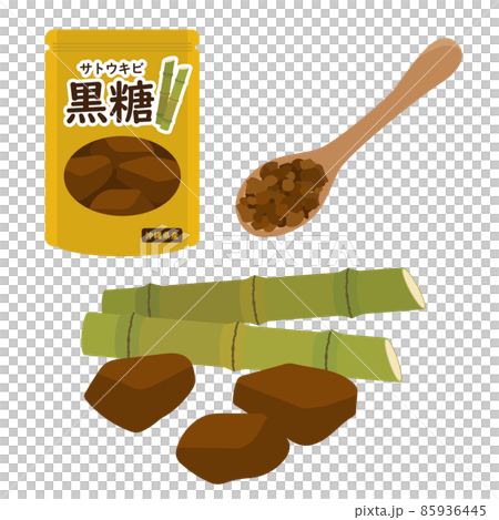 Illustration set of brown sugar 85936445