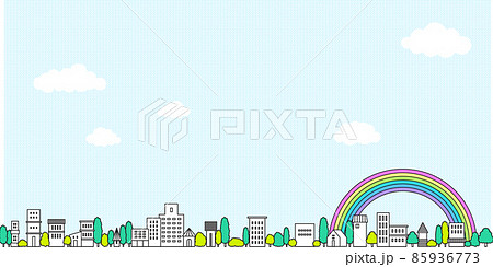 シンプルイラスト  街並 85936773
