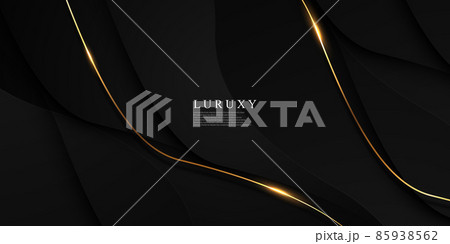 Black background with elegant gold trim. modern creative concept abstract vector illustration 85938562