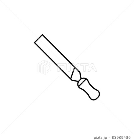 File and rasp tool line icon, build repair elements, construction tool, a linear pattern on a white background, eps 10. 85939486