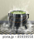 3D Illustration of a witch cauldron 85939558