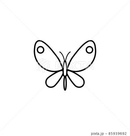 Butterfly line icon, spring easter elements, insect sign, a linear pattern on a white background, eps 10. 85939692