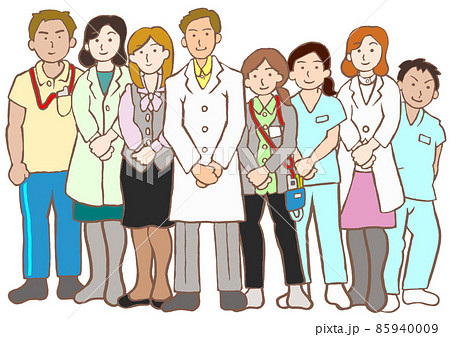 精神科チーム医療　医師・看護師・精神保健福祉士・作業療法士・薬剤師・臨床心理士・医事課 85940009