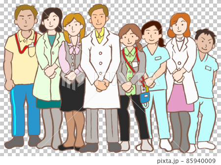 精神科チーム医療　医師・看護師・精神保健福祉士・作業療法士・薬剤師・臨床心理士・医事課 85940009