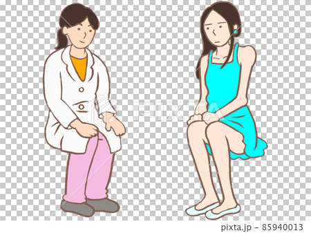 Psychiatric examination: Female and female doctor with personality disorder 85940013