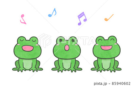 カエルの合唱のイラスト素材