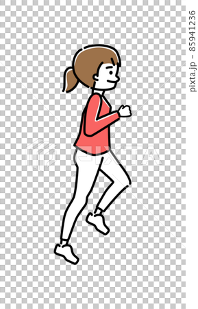 Illustration of a woman jogging 85941236