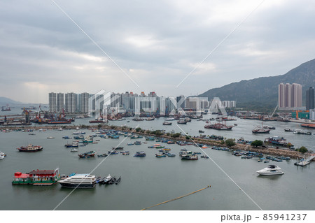 Castle Peak BayWaterfront Promenade and Tuen Mun Typhoon Shelter 17 Dec 2021 85941237