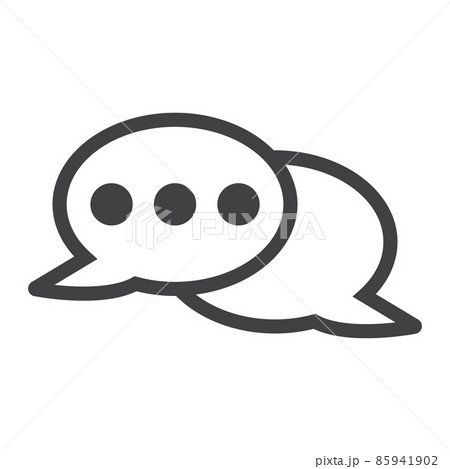 Speech bubble line icon, chat and website button, vector graphics, a linear pattern on a white background, eps 10. Speech bubble line icon, chat and website button, vector graphics, a linear pattern on a white background, eps 10. 85941902