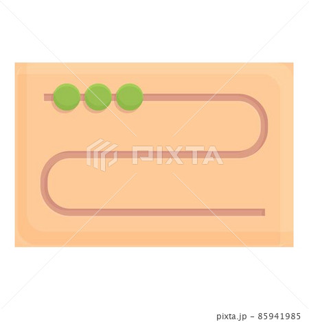 Montessori ball game icon cartoon vector. Wood toy Montessori ball game icon cartoon vector. Wood toy 85941985