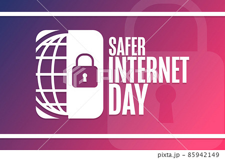 Safer Internet Day. Holiday concept. Template for background, banner, card, poster with text 85942149