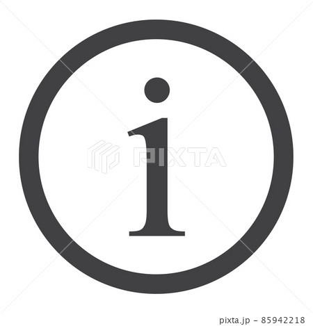 Information sign line icon, info and website button, vector graphics, a linear pattern on a white background, eps 10. Information sign line icon, info and website button, vector graphics, a linear pattern on a white background, eps 10. 85942218