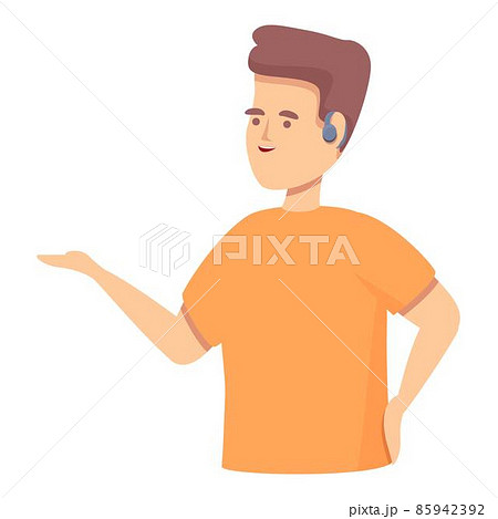 Deaf day icon cartoon vector. Ear listen 85942392