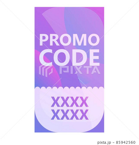 Money promo code icon cartoon vector. Coupon discount Money promo code icon cartoon vector. Coupon discount 85942560