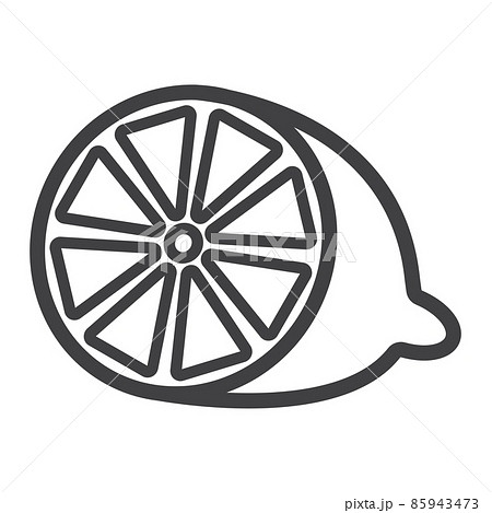 Lemon line icon, fruit and vitamin, vector graphics, a linear pattern on a white background, eps 10. Lemon line icon, fruit and vitamin, vector graphics, a linear pattern on a white background, eps 10. 85943473