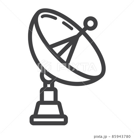 Satellite Dish line icon, antenna and radar, vector graphics, a linear pattern on a white background, eps 10. 85943780