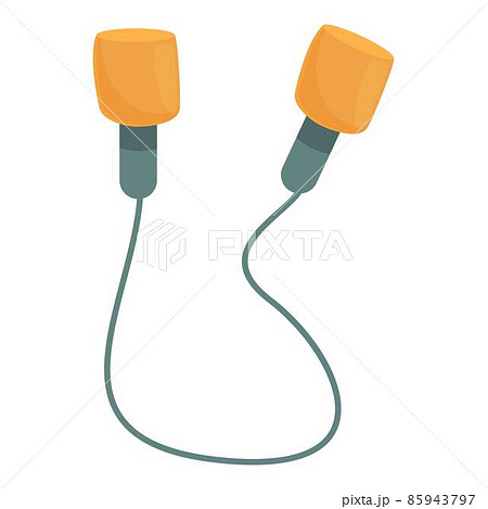 Wire earplugs icon cartoon vector. Ear noise Wire earplugs icon cartoon vector. Ear noise 85943797