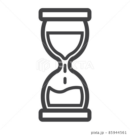 Hourglass line icon, business and deadline, vector graphics, a linear pattern on a white background, eps 10. Hourglass line icon, business and deadline, vector graphics, a linear pattern on a white background, eps 10. 85944561
