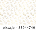 花の線画イラスト　パターン模様の背景素材 85944749