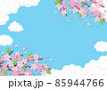 桜と青空のイラスト　背景素材 85944766