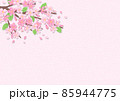 桜の花のイラスト　背景素材　ピンクの背景 85944775