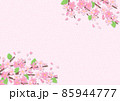 桜の花のイラスト　背景素材　ピンクの背景 85944777