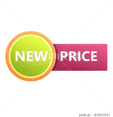 Business new price icon cartoon vector. Label tag 85945031