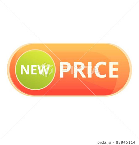 Curl new price icon cartoon vector. Discount promotion 85945114