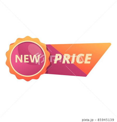New price sticker icon cartoon vector. Sale tag New price sticker icon cartoon vector. Sale tag 85945139