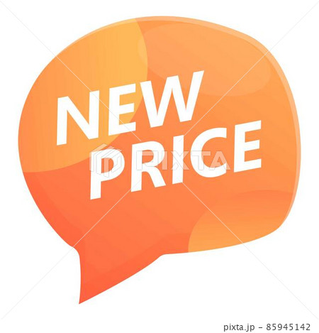 Sale new price icon cartoon vector. Label tag 85945142