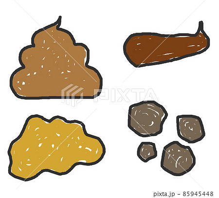 健康状態を表すウンチの種類別イラスト 85945448