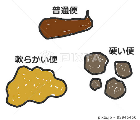 健康状態を表すウンチの種類別イラスト 85945450